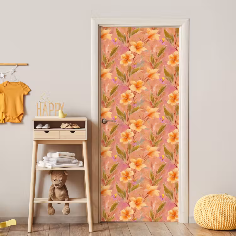 Botanisch - Bloemen - Kleurrijk deurposter klein 289 -sfeer4