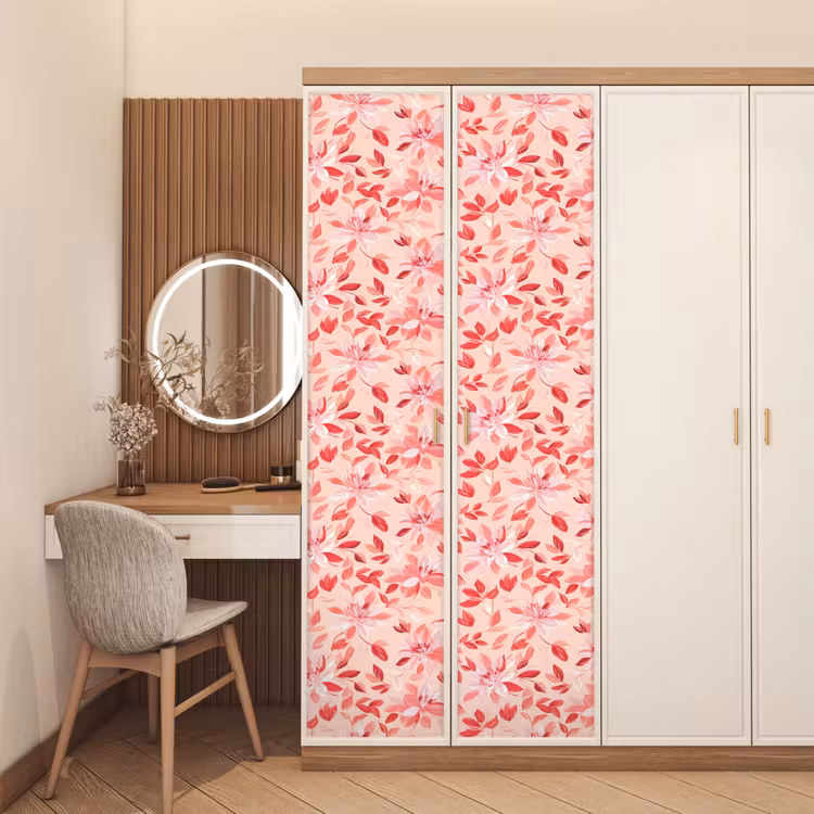 Botanisch - Bloemen - Rood deurposter klein 289 -sfeer3