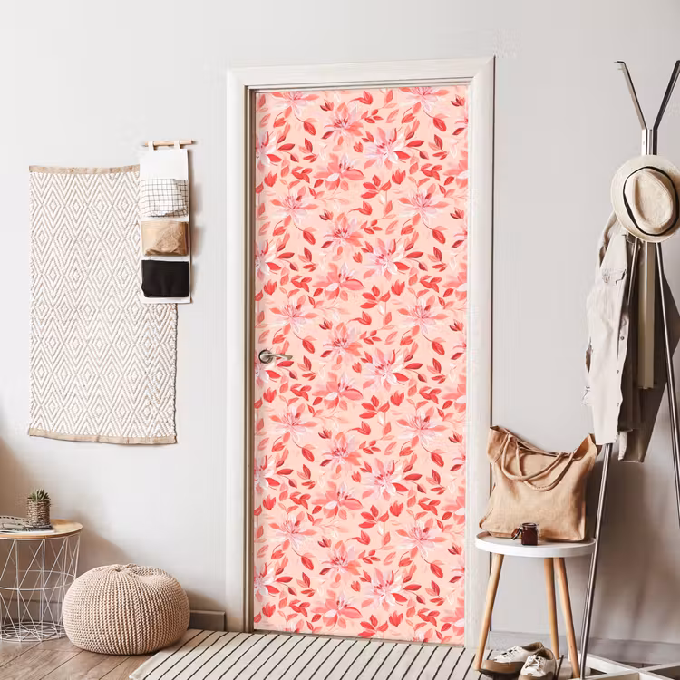 Botanisch - Bloemen - Rood deurposter klein 289 -sfeer6