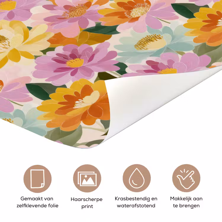 Lelies - Aquarel - Pastel deurposter klein 289 -closeup_NL