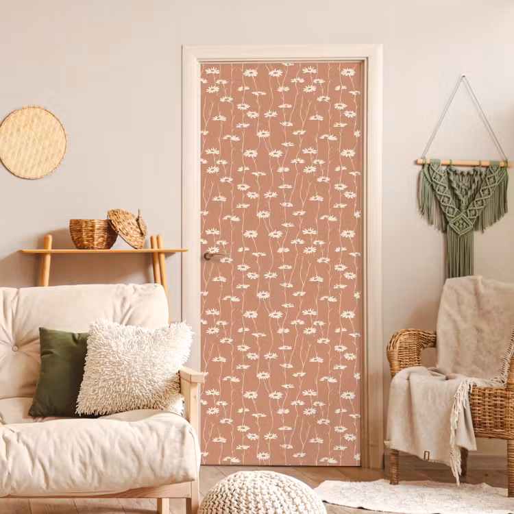 Madeliefjes - Subtiel - Terracotta deurposter klein 289 -sfeer2