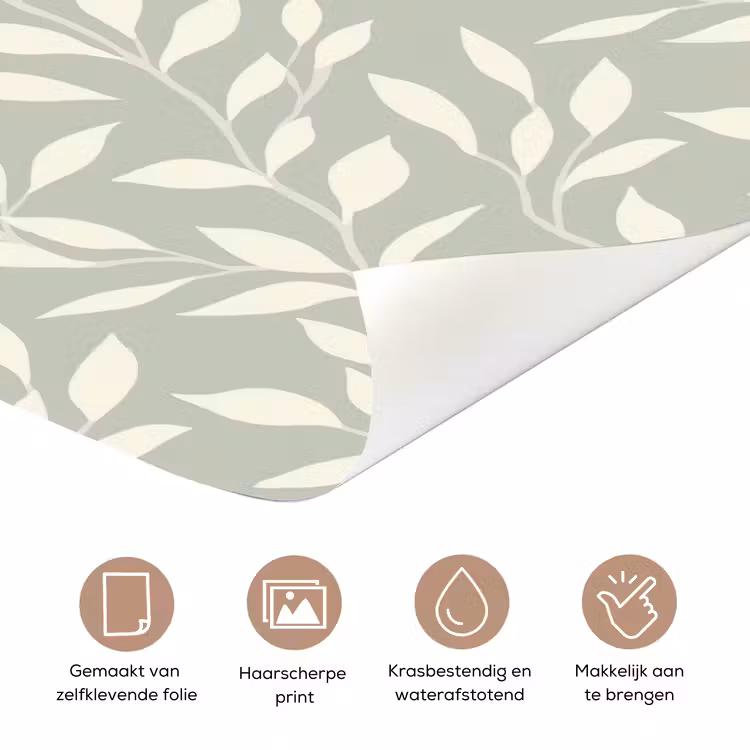 Minimalistisch - Patroon - Groen deurposter klein 289 -closeup_NL