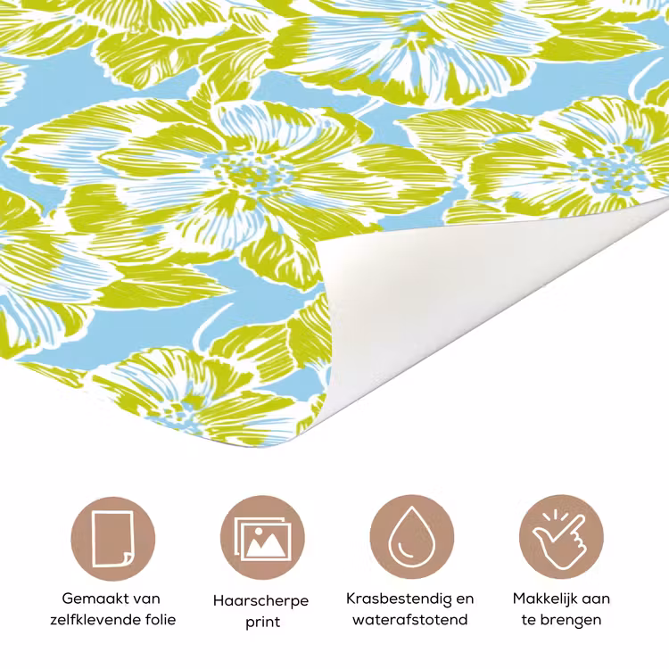 Modern - Bloemen - Groen deurposter klein 289 -closeup_NL