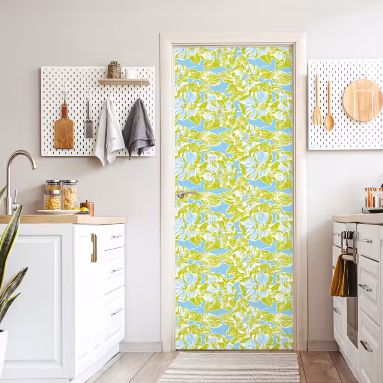 Modern - Bloemen - Groen deurposter klein 289 -sfeer5