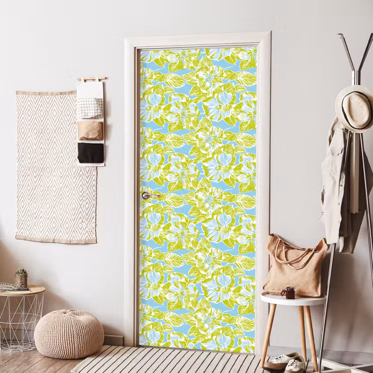 Modern - Bloemen - Groen deurposter klein 289 -sfeer6