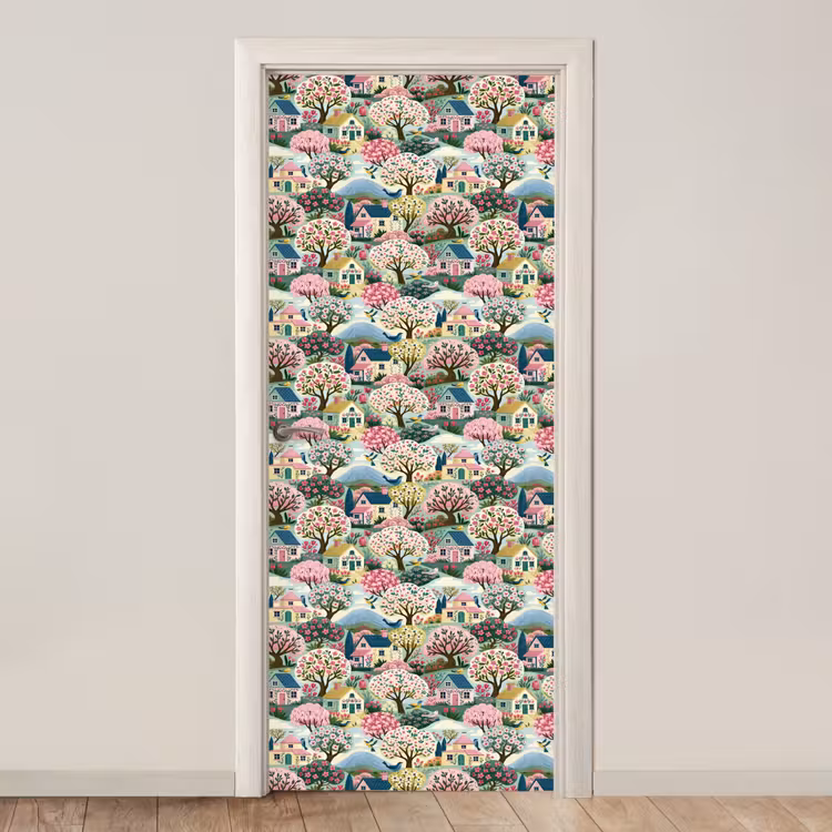 Nostalgisch - Idyllisch - Kleurrijk deurposter klein 289 -3d_beige