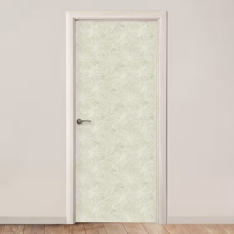 Sereen - Bloemen - Groen deurposter klein 289 -3d_beige