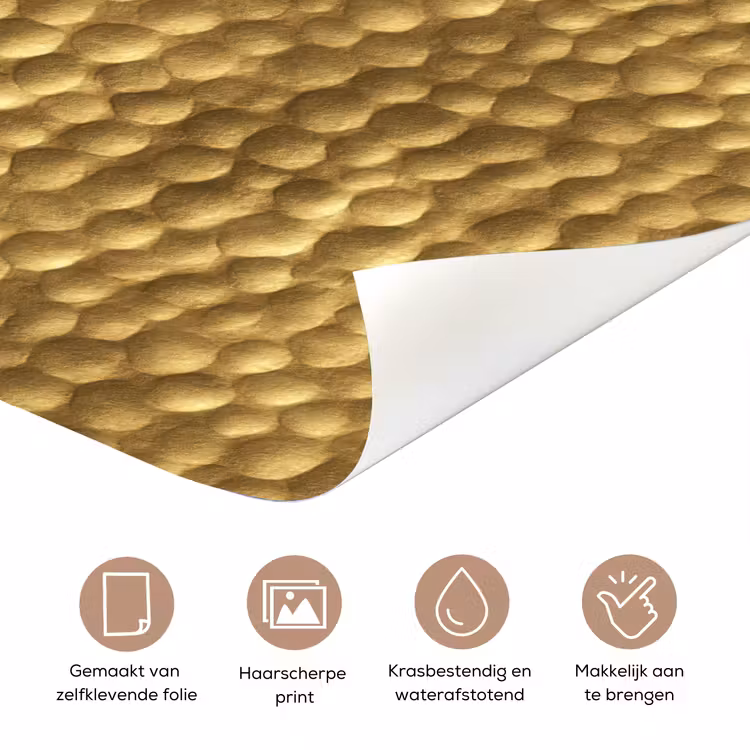 Metaal - Dynamisch - Goud deurposter klein 289 -closeup_NL