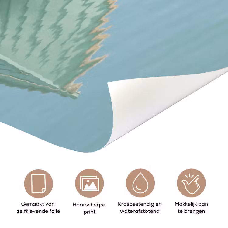 Minimalistisch - Boot - Zee deurposter klein -closeup_NL