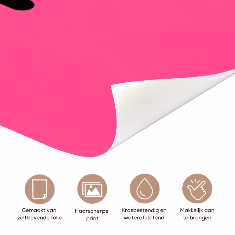 Minimalistisch - Oog - Roze deurposter klein -closeup_NL