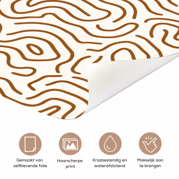 Minimalistisch - Patroon - Terracotta deurposter klein 289 -closeup_NL