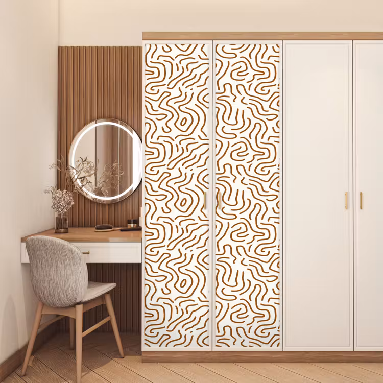 Minimalistisch - Patroon - Terracotta deurposter klein 289 -sfeer3