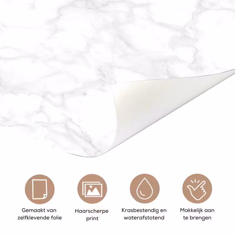 Minimalistisch - Wit - Grijze aders deurposter klein 289 -closeup_NL