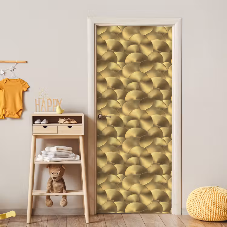 Modern - Cirkel - Goud deurposter klein 289 -sfeer4