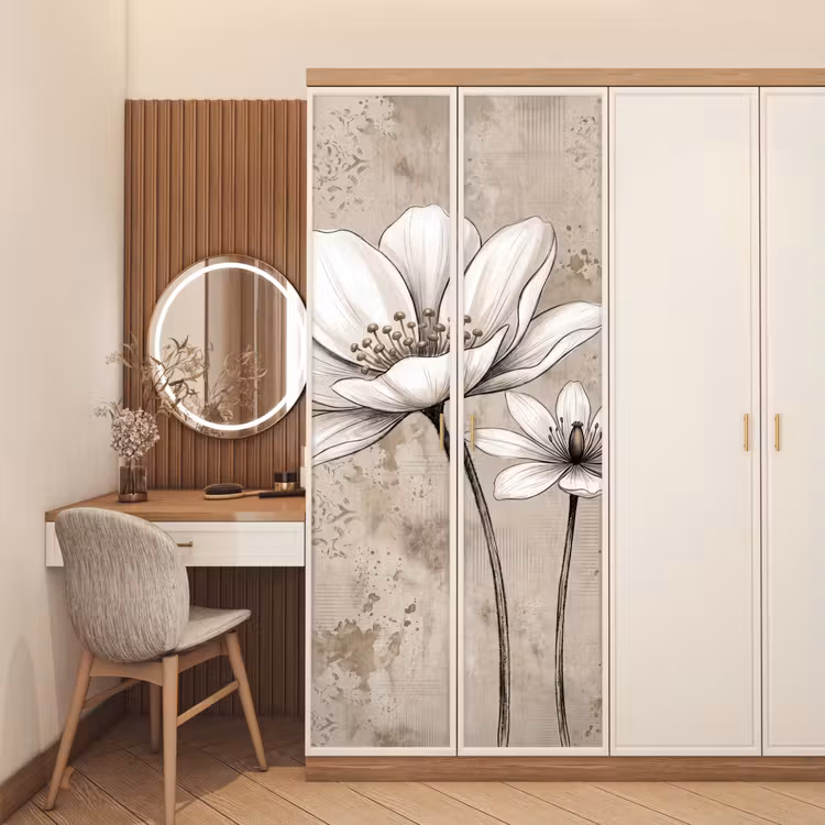 Modern - Design - Wit deurposter klein -sfeer3