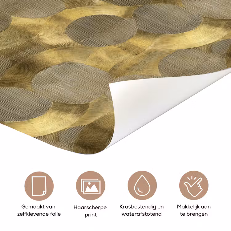 Modern - Geometrisch - Goud deurposter klein 289 -closeup_NL