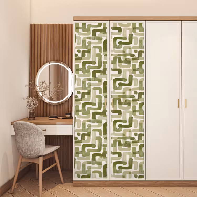 Modern - Grafisch - Groen deurposter klein 289 -sfeer3
