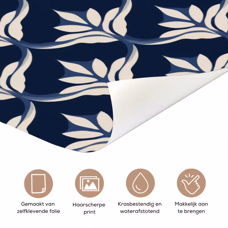 Modern - Ontwerp - Blauw deurposter klein 289 -closeup_NL