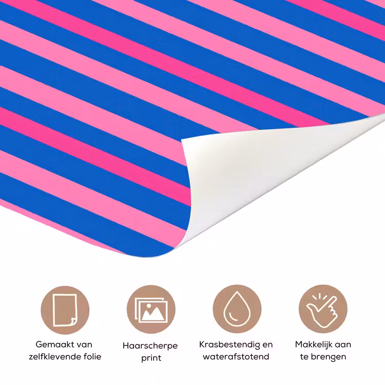Modern - Optisch - Roze deurposter klein 289 -closeup_NL