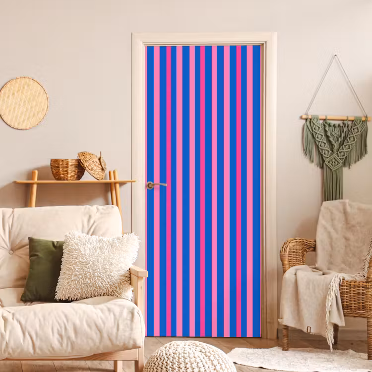 Modern - Optisch - Roze deurposter klein 289 -sfeer2