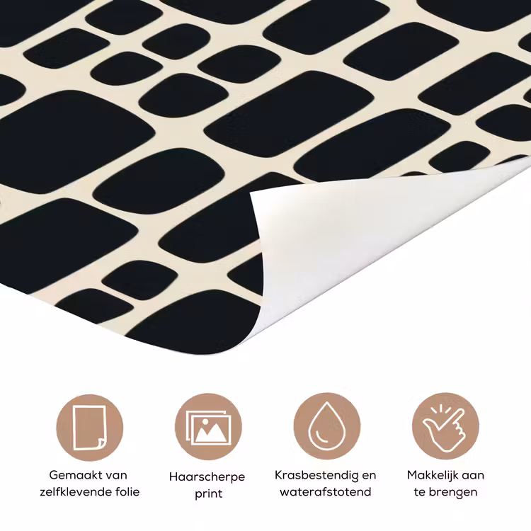Modern - Organisch - Zwart deurposter klein 289 -closeup_NL