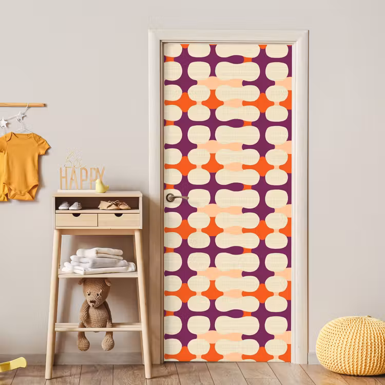 Modern - Patroon - Kleurrijk deurposter klein 289 -sfeer4
