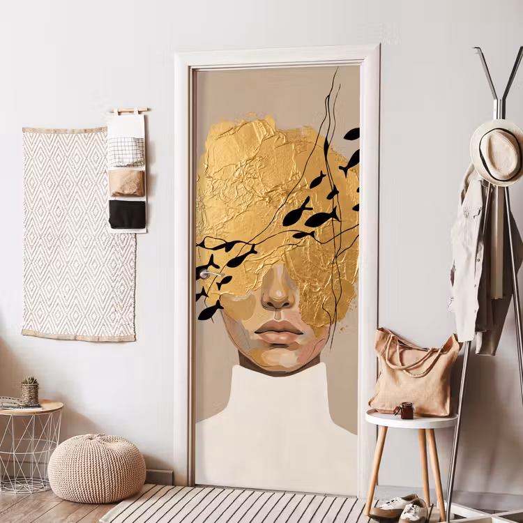 Modern - Vrouw - Goud deurposter klein -sfeer6