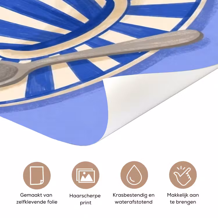 Mok - Koffie - Vrouw - Paars deurposter klein -closeup_NL