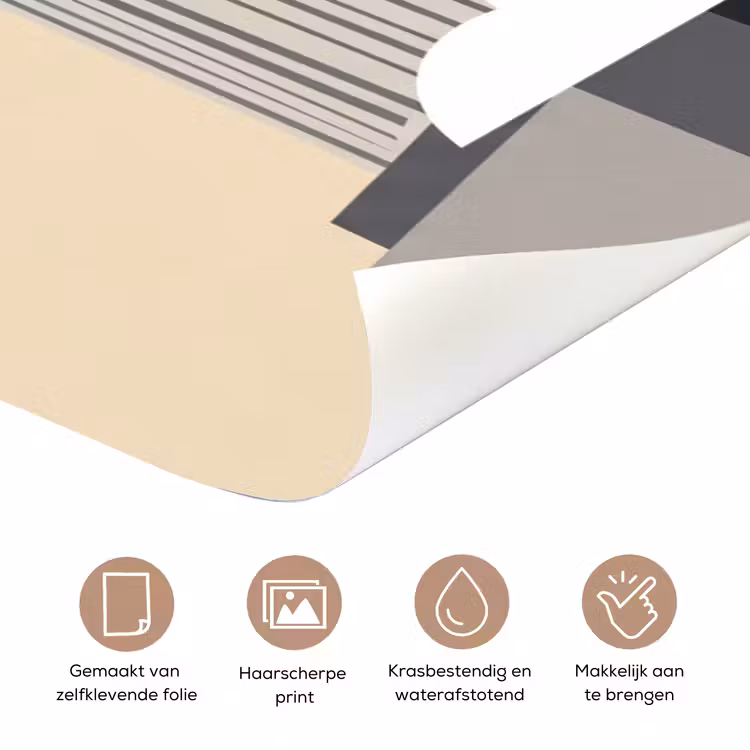 Monument - Stad - Zonsondergang - Minimalistisch - Oranje deurposter klein -closeup_NL