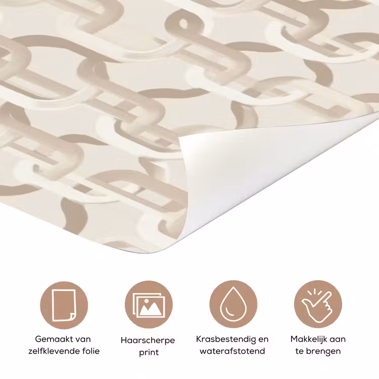 Motief - Abstract - Beige deurposter klein 289 -closeup_NL