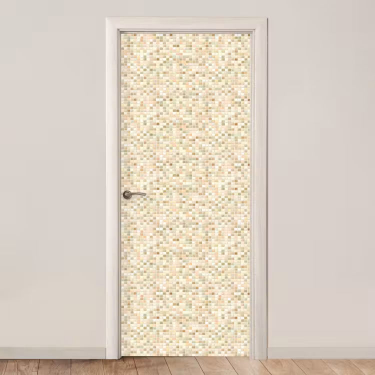 Mozaïek - Patroon - Beige deurposter klein 289 -3d_beige
