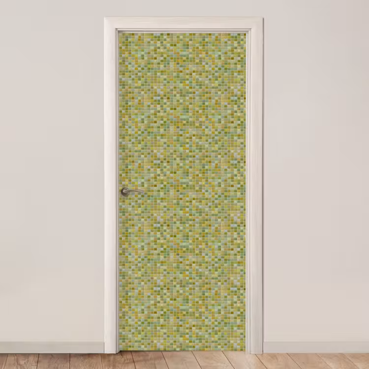 Mozaïek - Patroon - Groen deurposter klein 289 -3d_beige