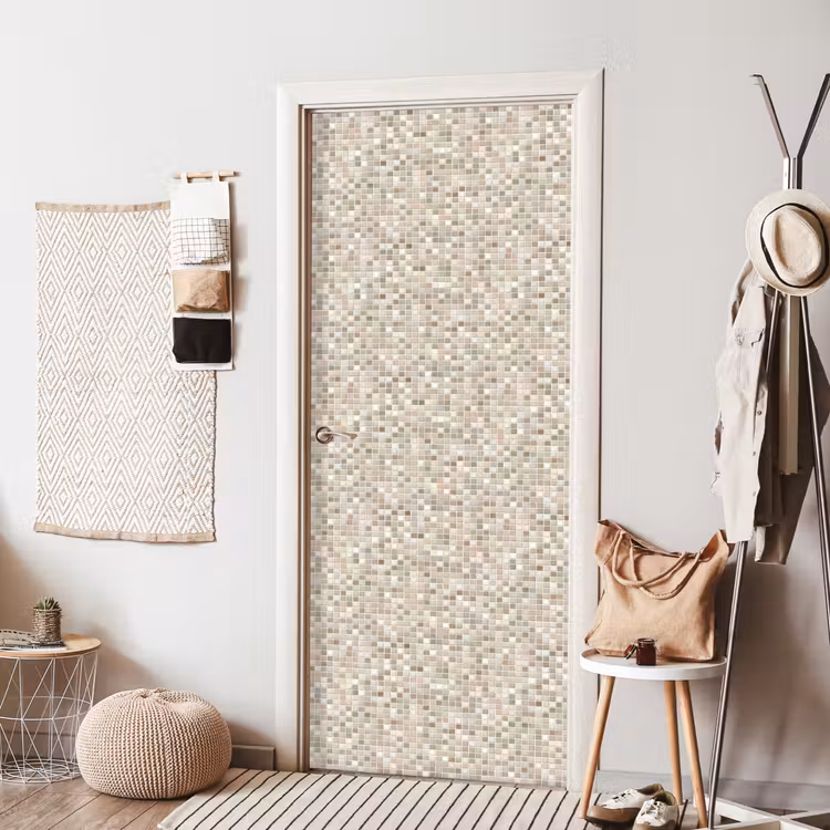 Mozaïek - Patroon- Taupe deurposter klein 289 -sfeer6