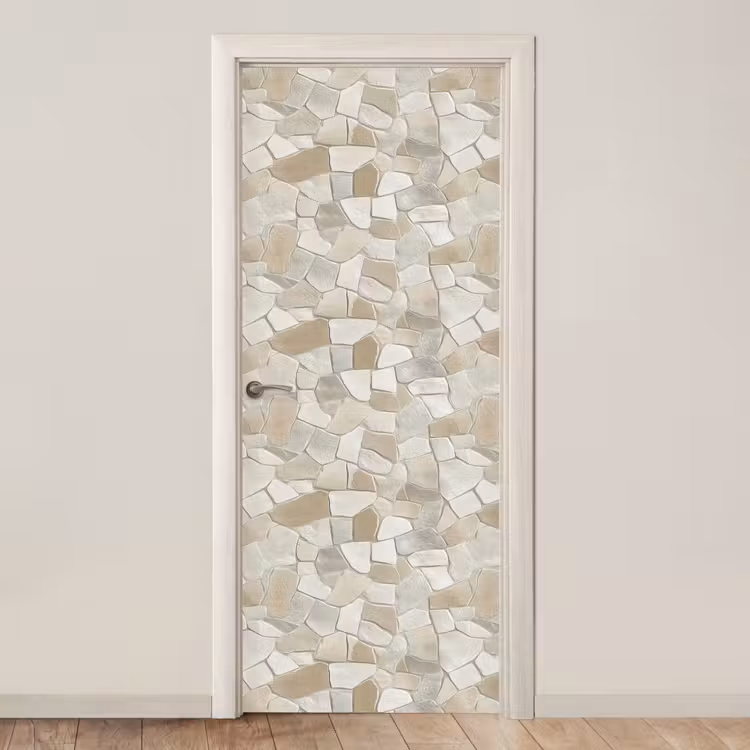 Mozaïek - Stenen - Beige deurposter klein 289 -3d_beige