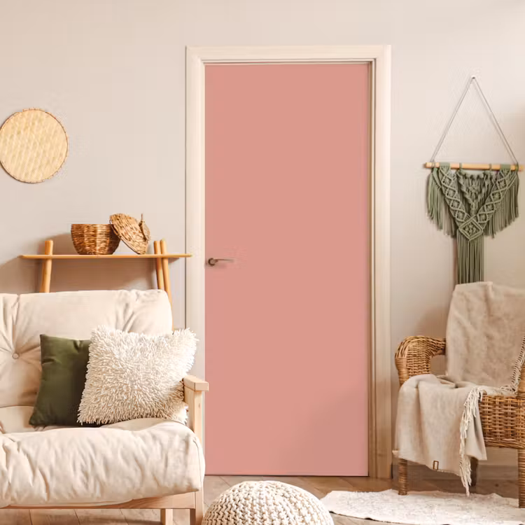 Muted - Salmon - Koraal deurposter klein 289 -sfeer2