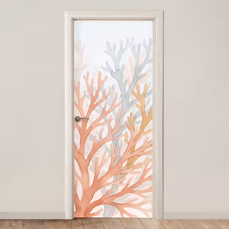 Natuur - Abstract - Aquarel - Organisch - Warm deurposter klein -3d_beige