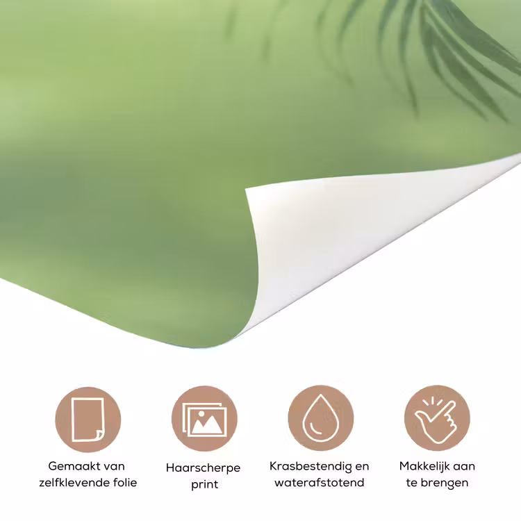 Natuur - Vervaagd - Groen - Abstract - Modern deurposter klein -closeup_NL
