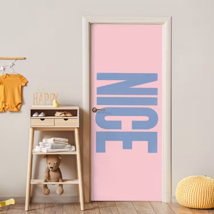 Nice - Paars - Roze deurposter klein -sfeer4