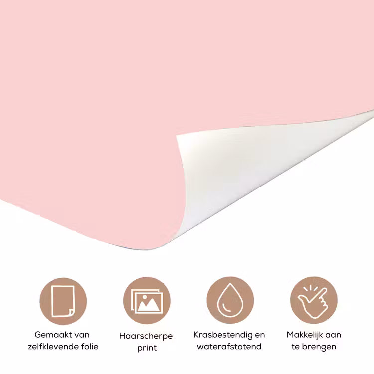 Nice - Uitroepteken - Roze deurposter klein -closeup_NL