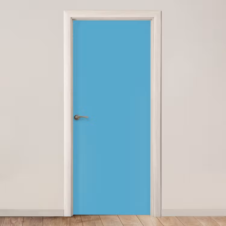 Ocean - Teal - Blauw deurposter klein 289 -3d_beige