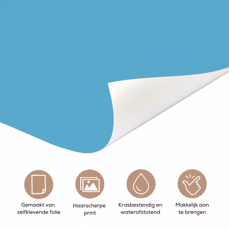 Ocean - Teal - Blauw deurposter klein 289 -closeup_NL