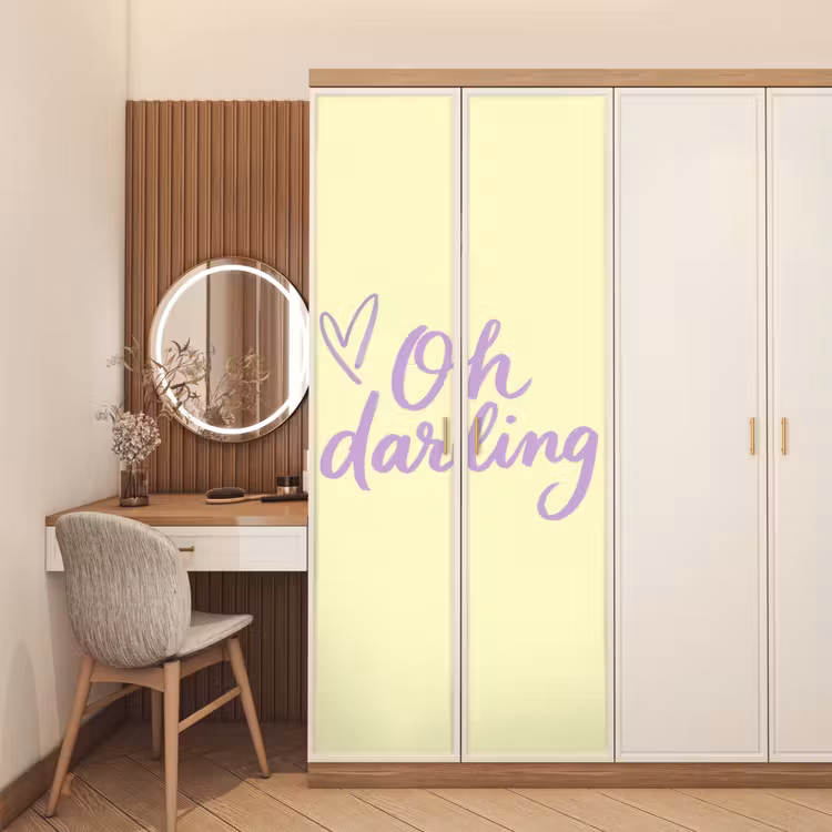 Oh darling - Geel - Hart deurposter klein -sfeer3