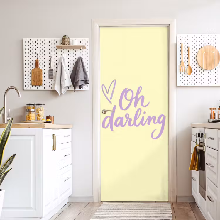 Oh darling - Geel - Hart deurposter klein -sfeer5