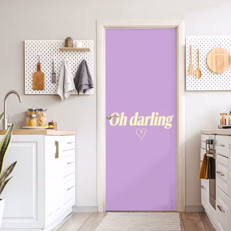 Oh darling - Hart - Paars deurposter klein -sfeer5