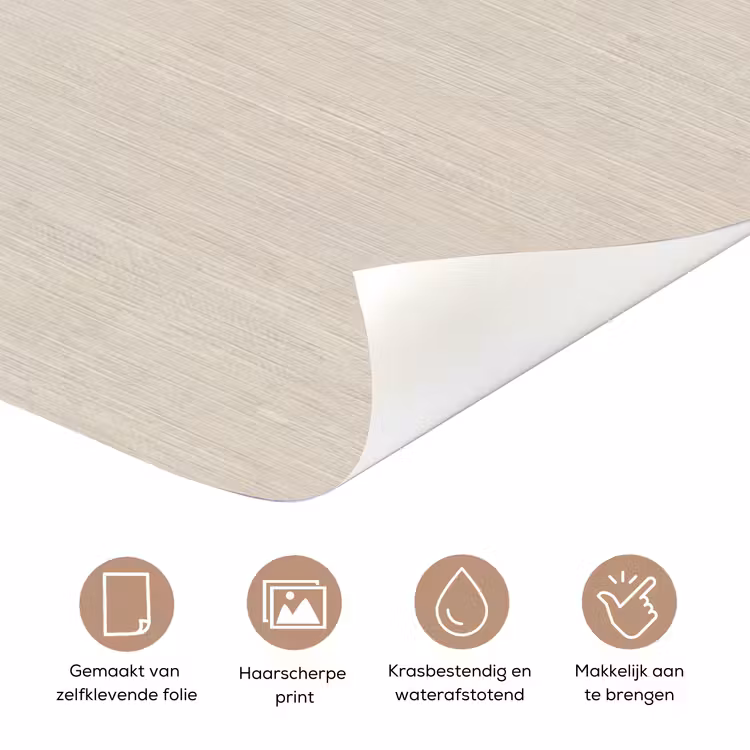Olijftak - Bladeren - Natuur - Groen - Beige deurposter klein -closeup_NL