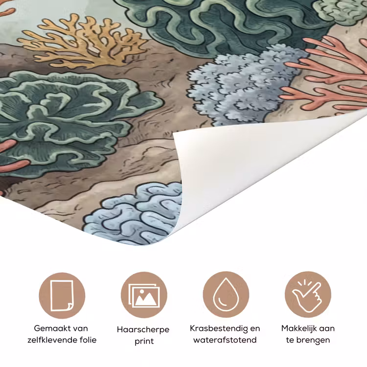 Onderwater - Koraal - Vis - Natuur deurposter klein -closeup_NL