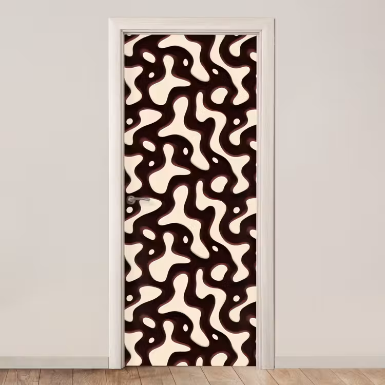Organisch - Krachtig - Bruin deurposter klein 289 -3d_beige