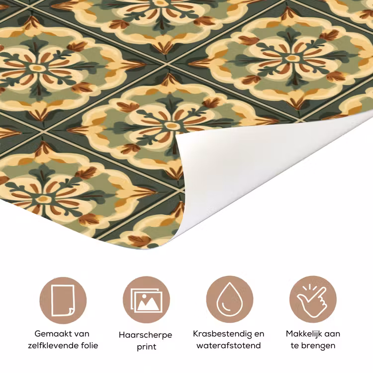 Ornament - Patroon - Groen deurposter klein 289 -closeup_NL