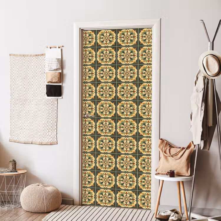 Ornament - Patroon - Groen deurposter klein 289 -sfeer6
