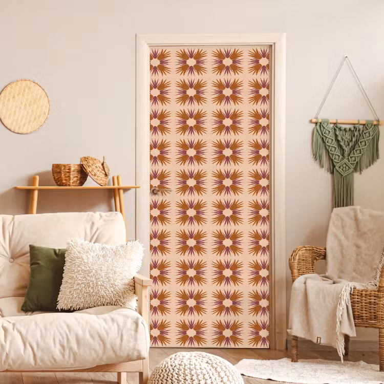 Ornament - Patroon - Oker deurposter klein 289 -sfeer2